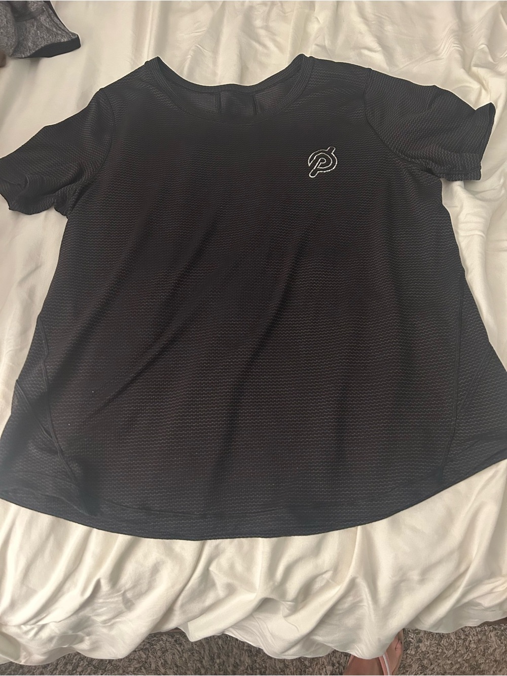 Peloton Black Short Sleeve Performance Tee with Logo lululemon